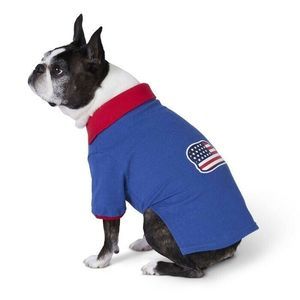 Flag Whale USA Flag Pet Dog Polo - Blue - Vineyard Vines for Target Sz Small